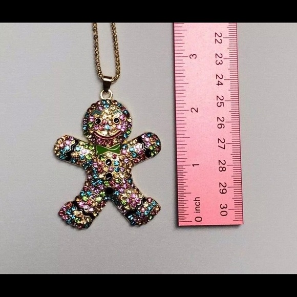 Christmas Gingerbread Man Betsey Johnson New - Picture 4 of 7